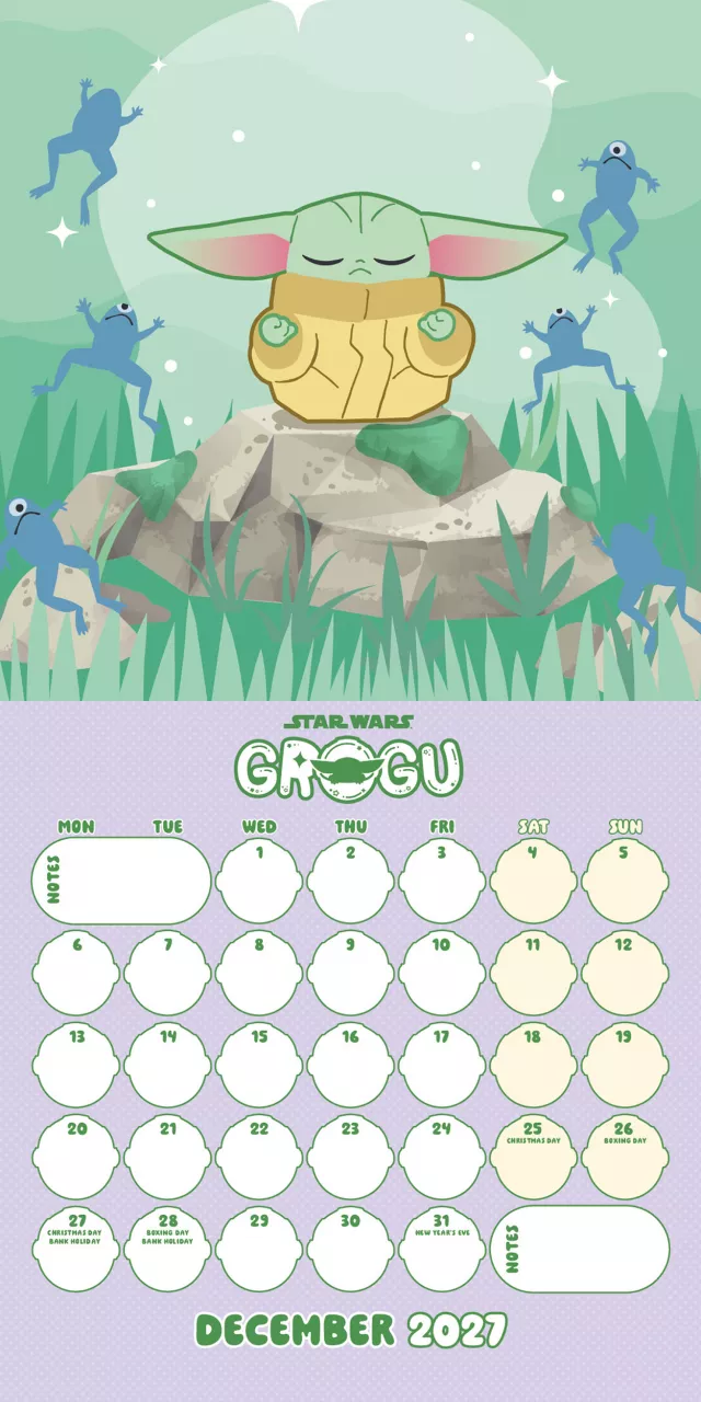 Kalendarz Star Wars: Grogu 2027 - The Mandalorian
