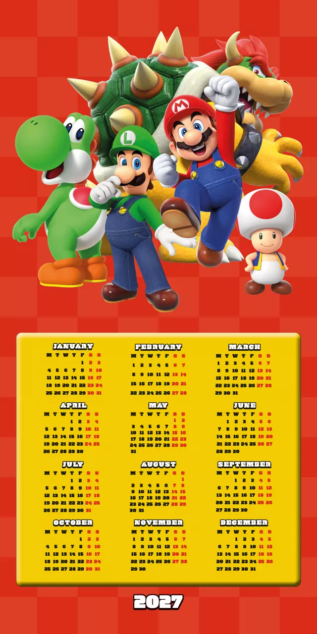 Kalendarz Super Mario 2027