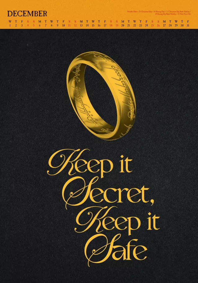 Kalendarz The Lord of the Rings Deluxe 2027 (A3)