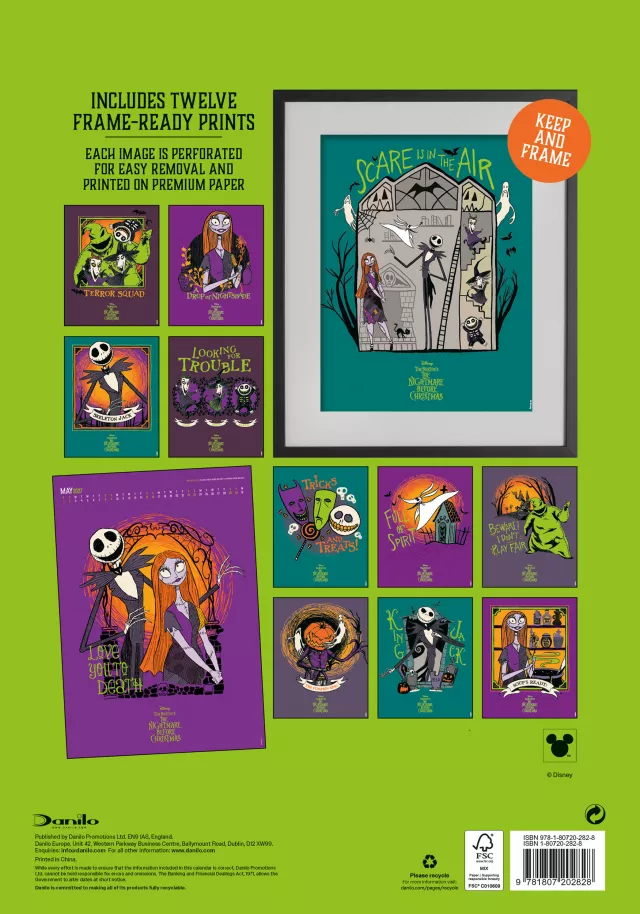 Kalendarz The Nightmare Before Christmas Deluxe 2027 (A3) - Tim Burton