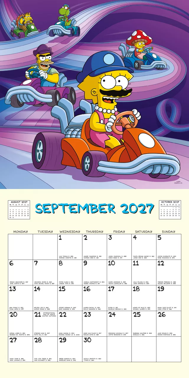 Kalendarz The Simpsons 2027