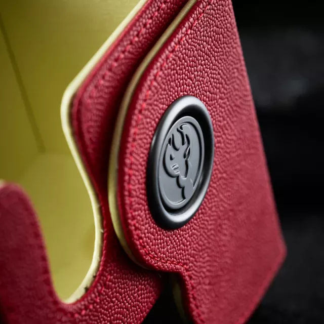 Pudełko na karty Dragon Shield - Lock System Dragon Box 100+ - Red & Lemon - Pudełko na karty