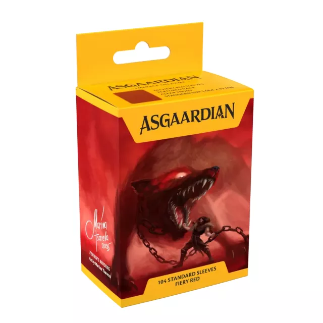 Koszulki ochronne na karty Dragon Shield - Asgaardian Sleeve: Fiery Red Standard (104 szt.)