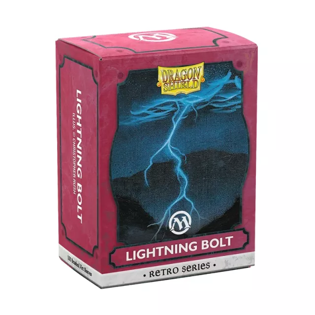 Koszulki ochronne na karty Dragon Shield - Brushed Art Retro Series Lightning Bolt (100 szt.) - Magic The Gathering
