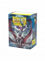 Koszulki ochronne na karty Dragon Shield - Dual Sleeves Matte Blue Silver (25th Special Edition) (100 szt.)