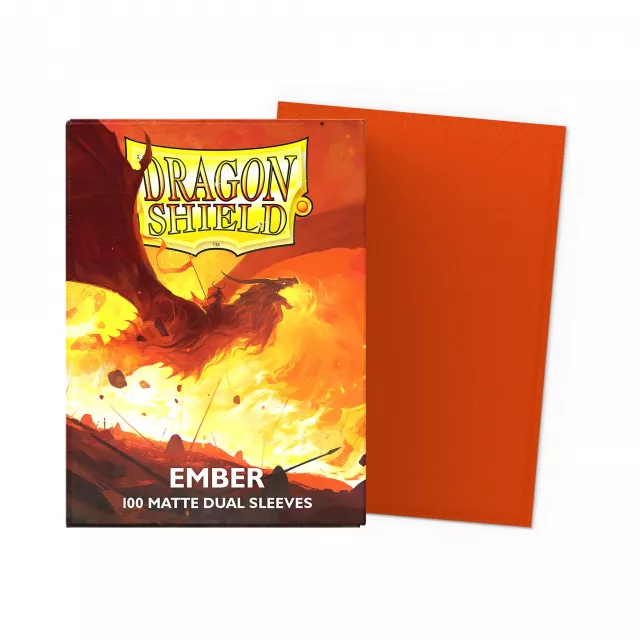 Koszulki ochronne na karty Dragon Shield - Matte Dual Sleeves Ember (100 szt.)