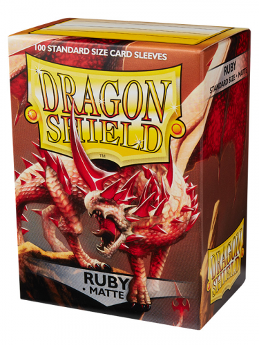 Koszulki ochronne na karty Dragon Shield - Standard Sleeves Matte Ruby (100 szt.)