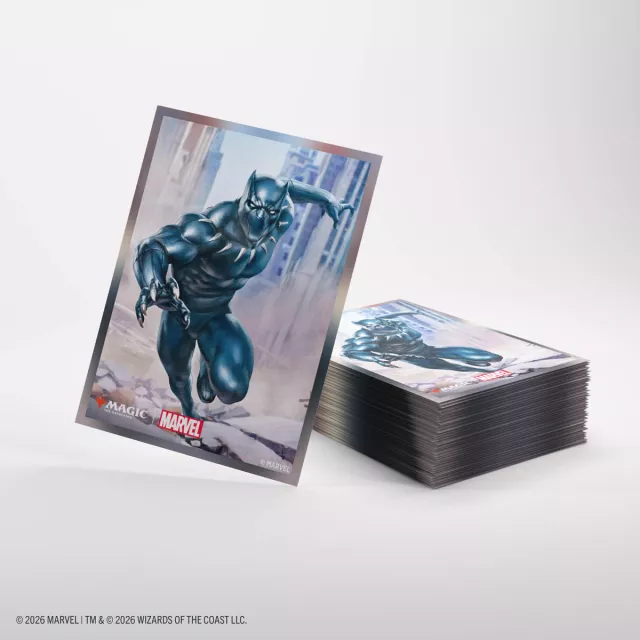 Koszulki ochronne na karty Gamegenic - Marvel Super Heroes - Premium Double Sleeving Black Panther (105 szt.) - Magic The Gathering