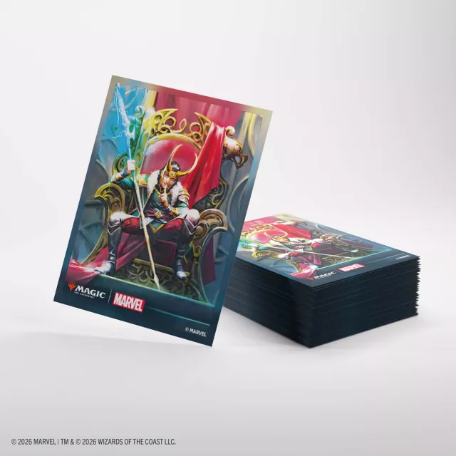 Koszulki ochronne na karty Gamegenic - Marvel Super Heroes - Premium Double Sleeving Loki/Doctor Doom (105 szt.) - Magic The Gathering