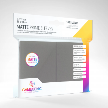 Koszulki ochronne na karty Gamegenic - Prime Sleeves Matte Dark Gray (100 szt.)