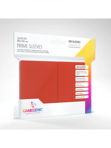 Koszulki ochronne na karty Gamegenic - Prime Sleeves Red (100 szt.)