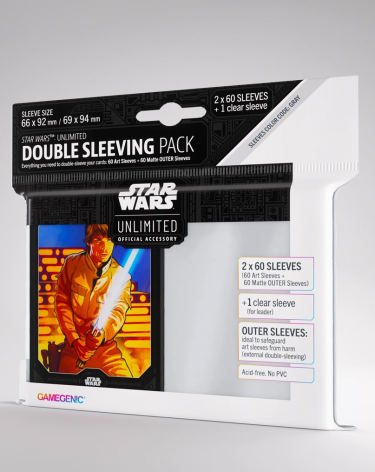 Koszulki ochronne na karty Gamegenic - Star Wars: Unlimited Art Double Sleeving Pack Luke Skywalker (2x 60 szt.)