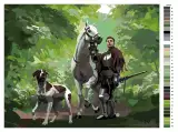 Malowanie po numerach Kingdom Come: Deliverance II - Henryk i Orzech w lesie (obraz na płótnie) - Xzone Originals