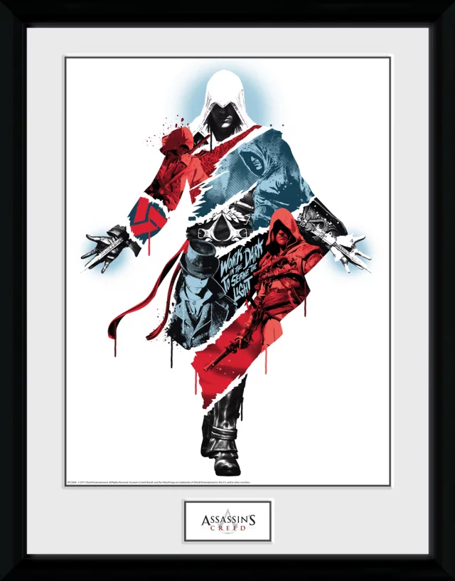 Oprawiony plakat Assassins Creed - Compilation