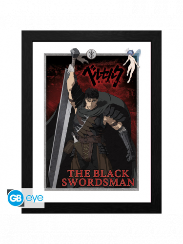 Plakat w ramce Berserk - The Black Swordsman