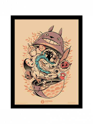 Plakat w ramce Ghibli - Matryoshka Totoro (Mój sąsiad Totoro)