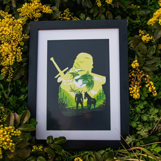 Oprawiony plakat Xzone Originals - Sylwetka z Płotką - Wiedźmin