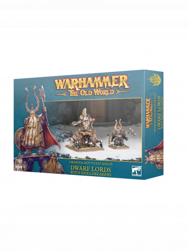 Warhammer The Old World - Dwarfen Mountain Holds - Dwarf Lords with Shieldbearers (2 figurki)