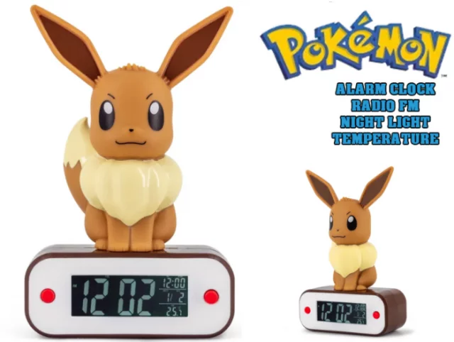 Budzik Pokémon - Eevee - Lampa