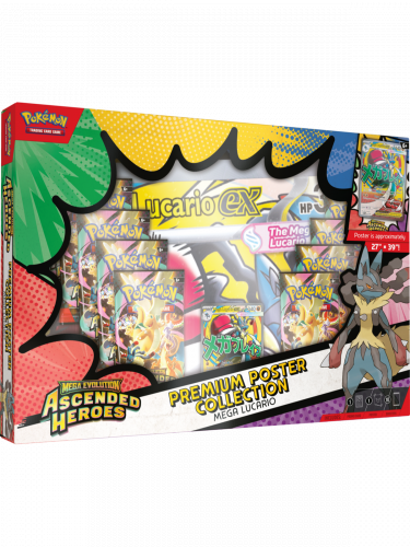 Gra karciana Pokémon TCG: Mega Evolution - Ascended Heroes Mega Lucario ex Premium Poster Collection