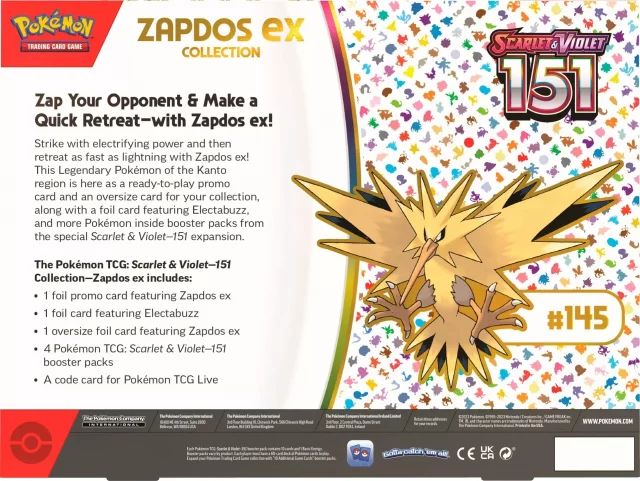 Gra karciana Pokémon TCG: Scarlet & Violet 151 - Zapdos ex Collection