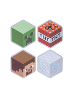 Podstawki Minecraft - Metal Coasters (4 szt.)