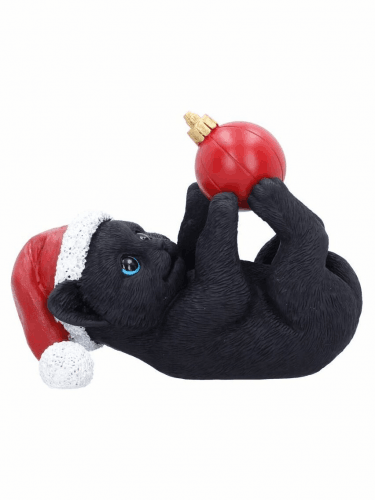 Ozdoba choinkowa Jingle Paws - Cat in Santa Hat Playing With Bauble (Nemesis Now)