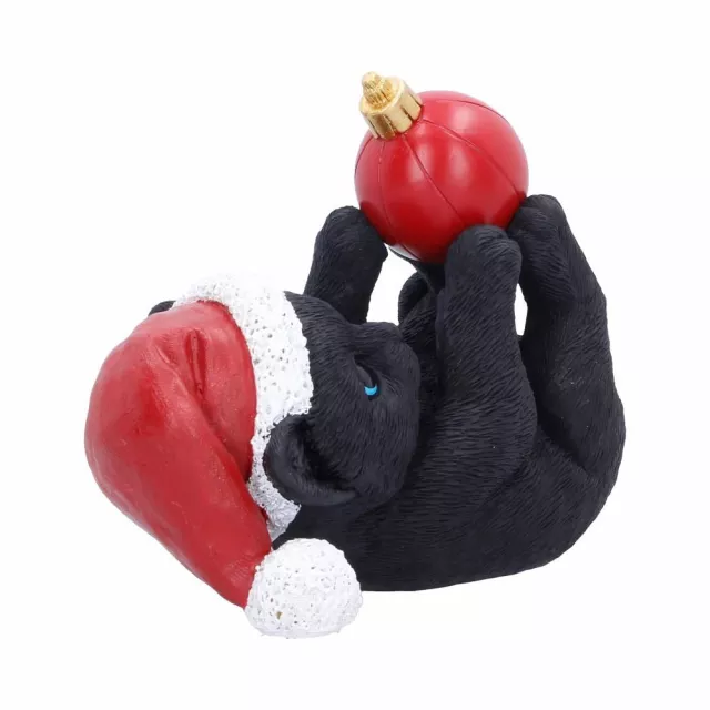 Ozdoba choinkowa Jingle Paws - Cat in Santa Hat Playing With Bauble (Nemesis Now) - Ozdoby świąteczne