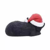 Ozdoba choinkowa Jingle Paws - Sleeping Black Cat in Santa Hat (Nemesis Now) - Ozdoby świąteczne