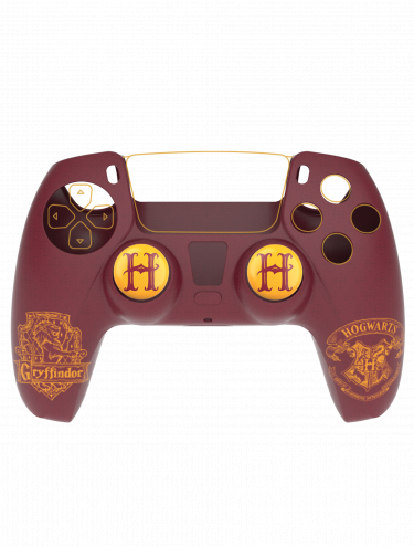 Zestaw ochronny na DualSense Harry Potter - Gryffindor (Etui silikonowe + nakładki na analogi) (PS5)