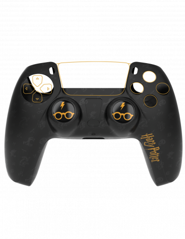 Zestaw ochronny na DualSense Harry Potter - Logo (Etui silikonowe + nakładki na analogi) (PS5)