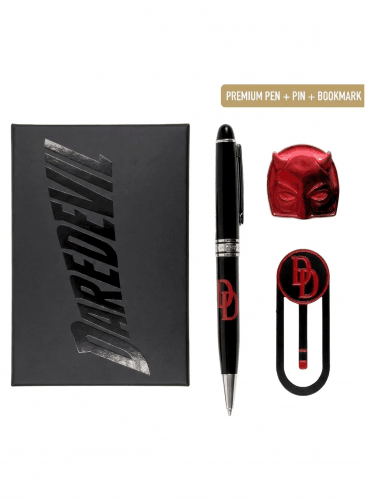 Zestaw podarunkowy Marvel - Daredevil (długopis, zakładka, przypinka)