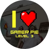 Odznak Gamer Pie - I Love Gamer Pie (56mm)