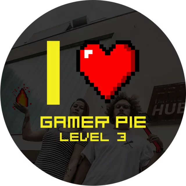 Odznak Gamer Pie - I Love Gamer Pie (56mm)