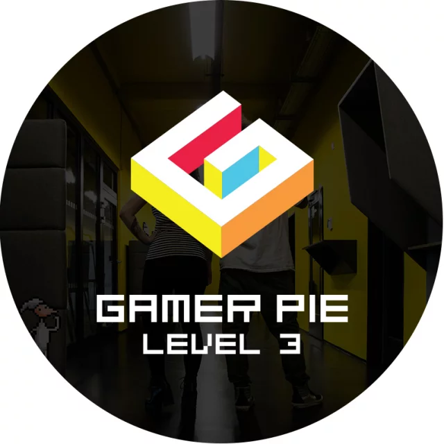 Przypinka Gamer Pie - Level 3 (56mm)