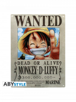 Tabliczka metalowa One Piece - Luffy Wanted