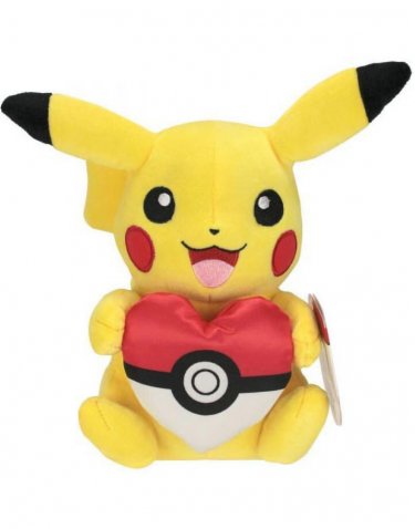 Pluszak Pokémon - Pikachu With Poke Ball Heart (20 cm)