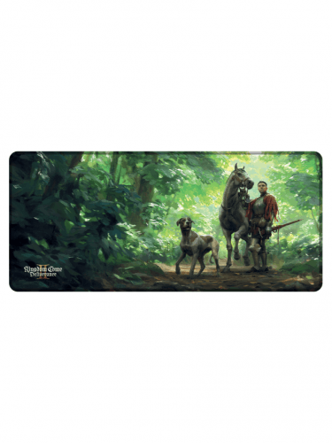 Podkładka pod mysz Kingdom Come: Deliverance II - Henryk i Orzech w lesie (89 × 40 cm)