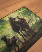 Podkładka pod mysz Kingdom Come: Deliverance II - Keyart Henryk i Orzech w lesie