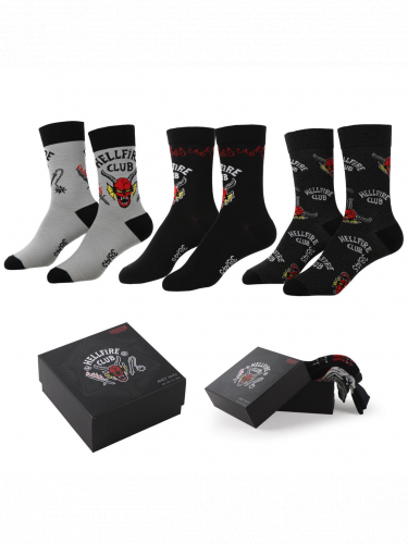 Skarpety Stranger Things - Hellfire Club (rozmiar 38/45) (3 pary)