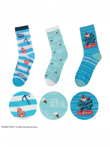 Skarpety Stranger Things - Scoops Ahoy (rozmiar 36/45) (3 pary)
