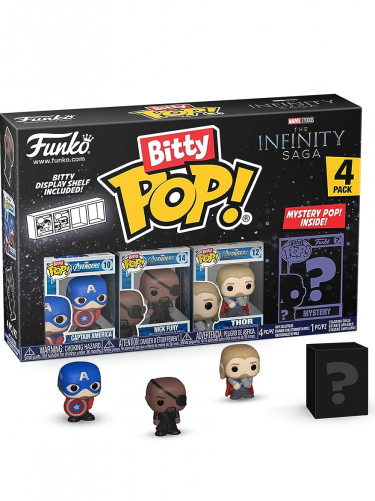 Figurka Marvel - Infinity Saga Captain America 4-pack (Funko Bitty POP)