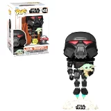 Figurka Star Wars: The Mandalorian - Dark Trooper with Grogu Glow in the Dark (Funko POP! Star Wars 488)