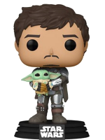 Mandalorian Funko Pop Figurka - Mando holding Grogu