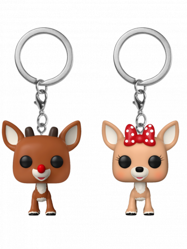 Breloczek Rudolph the Red-Nosed Reindeer - Rudolph & Clarice (Funko) (2 szt.)