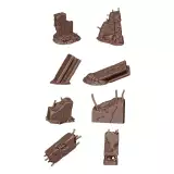Dodatek modelarski AK Basing Bits - Concrete Ruins - AK-Interactive