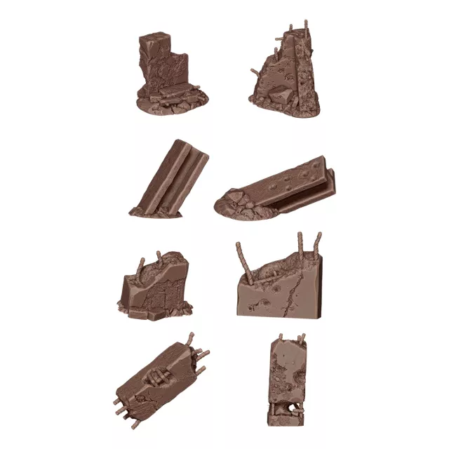 Dodatek modelarski AK Basing Bits - Concrete Ruins - AK-Interactive