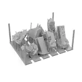 Dodatek modelarski AK Basing Bits - Concrete Ruins - Gra planszowa