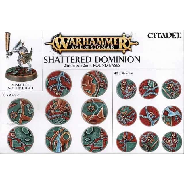 W-AOS: Shattered Dominion - Kulaté podstavce 25 & 32 mm (40ks +30 ks)