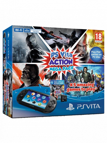 Konsola PlayStation Vita + MEGA PACK Action + 8 GB karta (PSVITA)